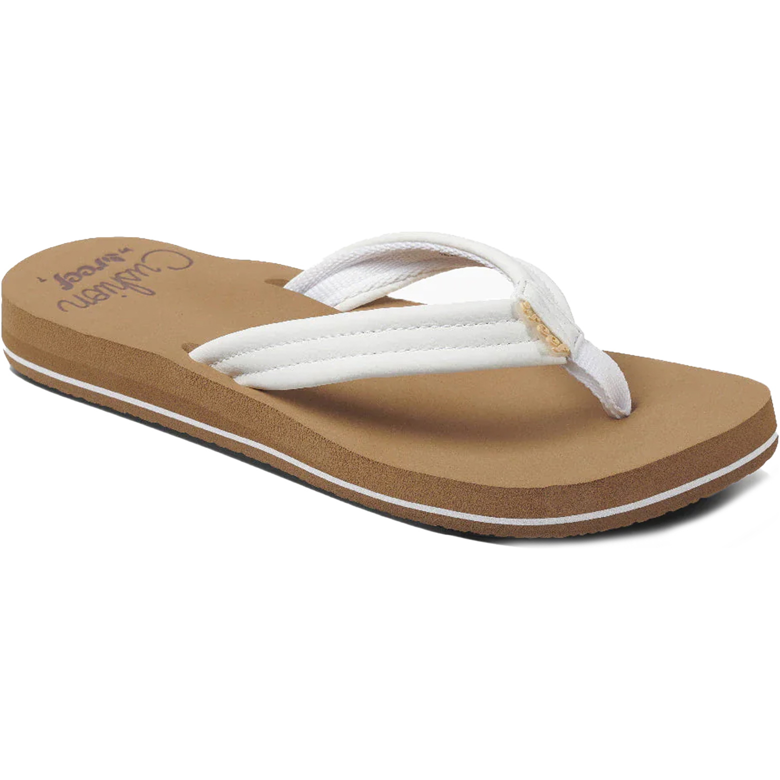 2026 Reef Womens Cushion Breeze Flip Flops RF001454CLD - Cloud
